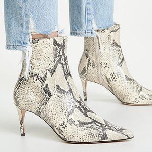 Schutz Bette Leather Snakeskin Embossed Ankle Boot SZ 5.5 NWT Mobwife
